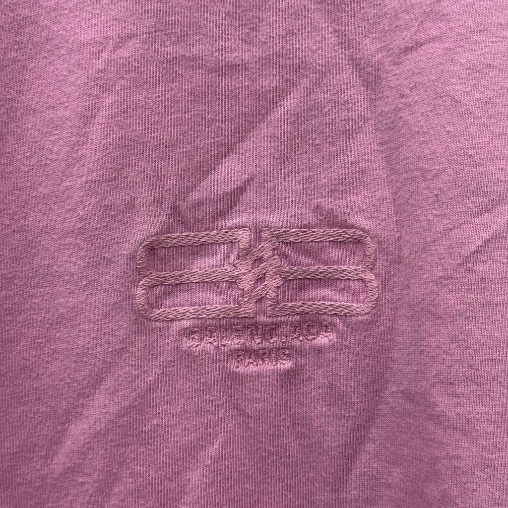 Balenciaga BB Logo Pink T-Shirt - Size S