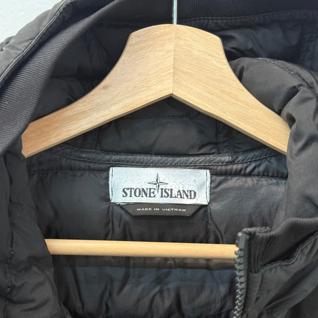 Stone Island Hooded Puffer Jacket Black - Size S