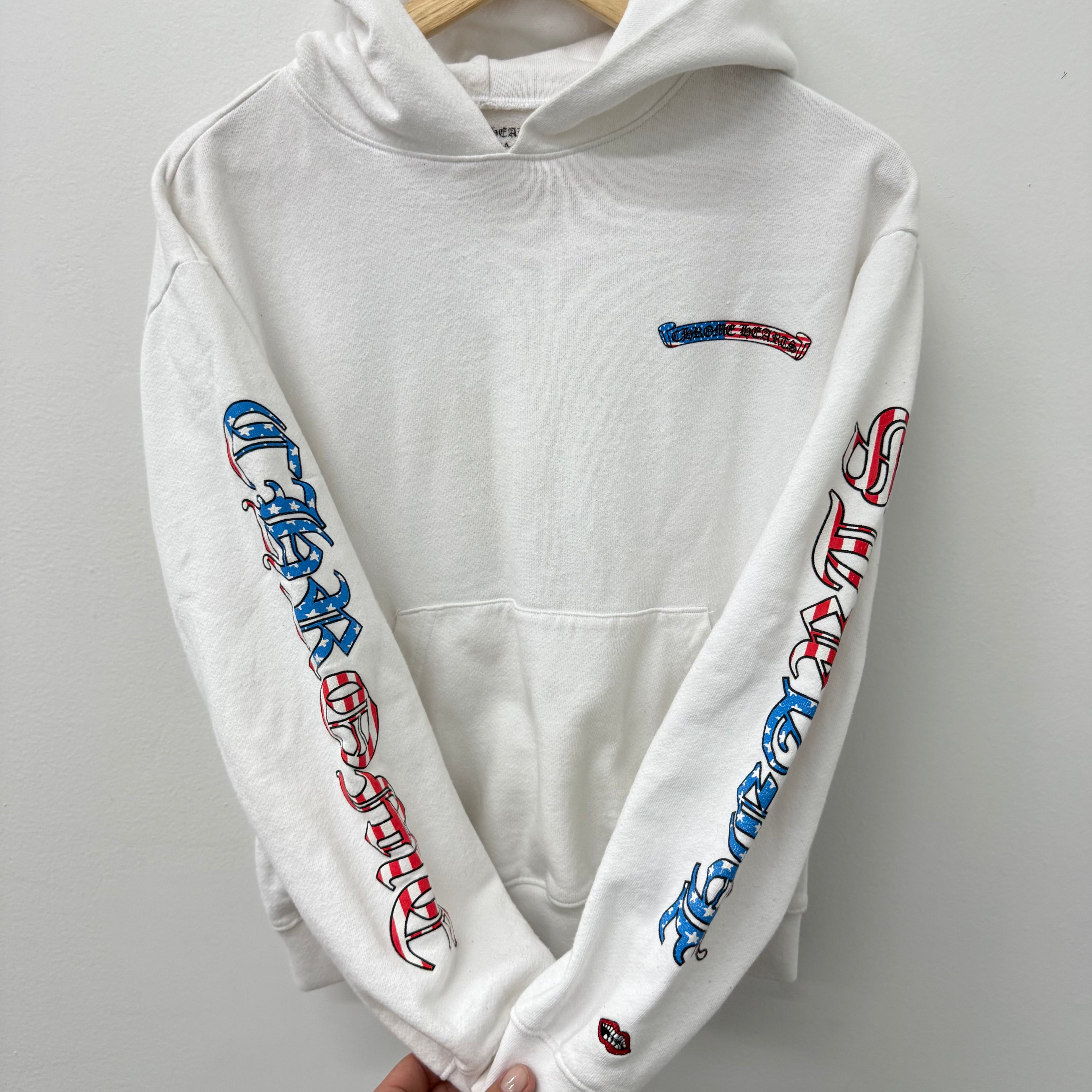 Chrome Hearts Matty Boy USA Hoodie White - Size S