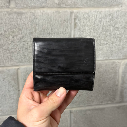 Vintage Louis Vuitton Black Bi-Fold Coin Wallet