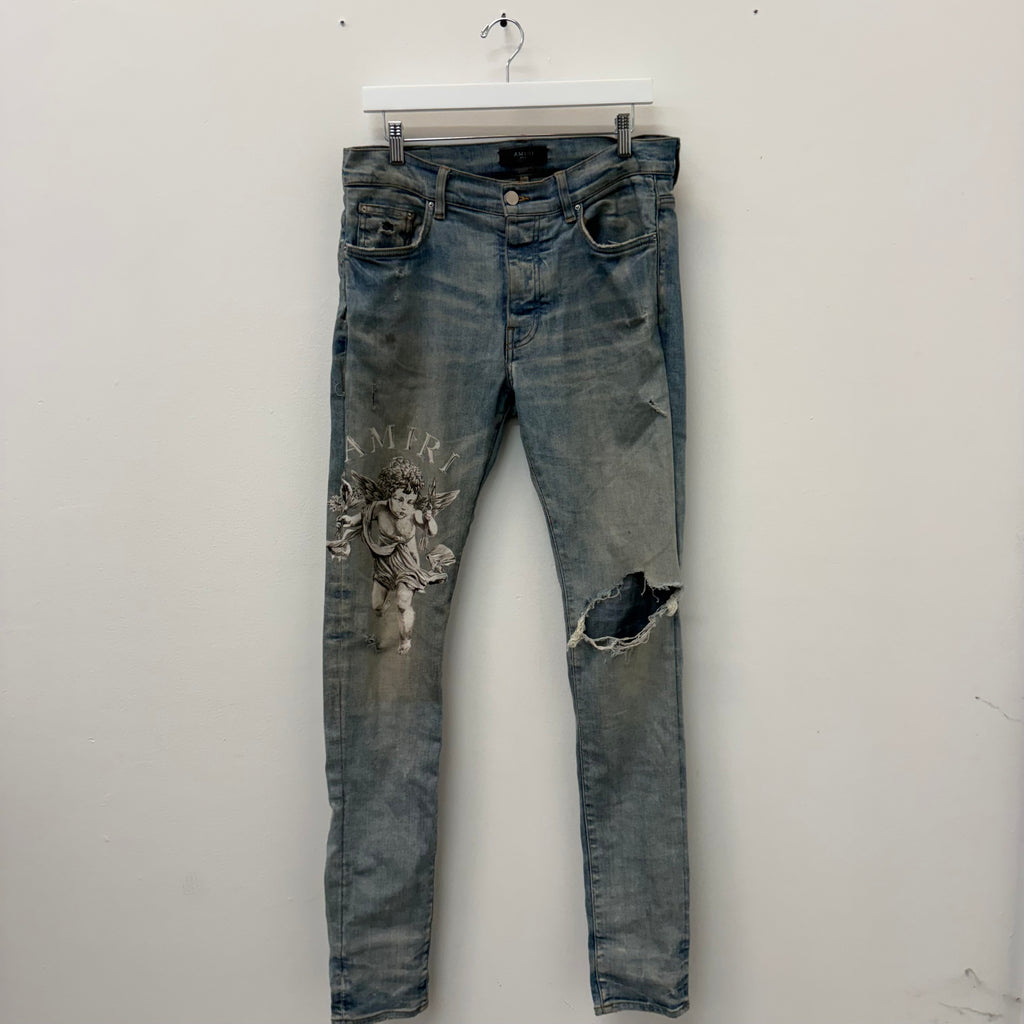 Amiri Angel Cherub Denim Jeans - Size 32