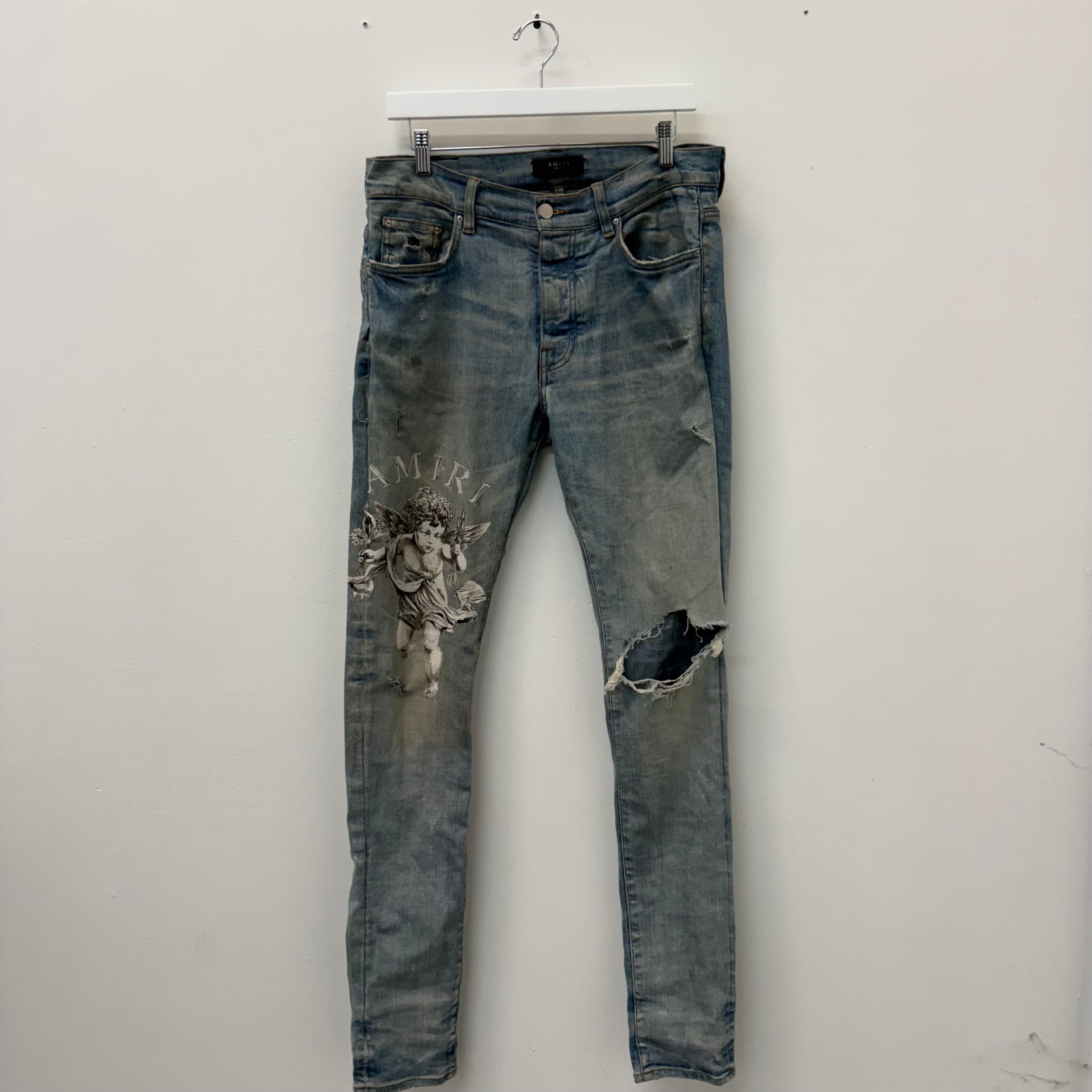 Amiri Angel Cherub Denim Jeans - Size 32