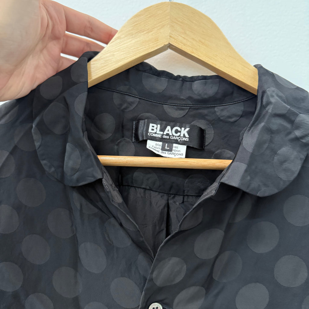 CDG BLACK Polka Dot Button Up Shirt - Size L
