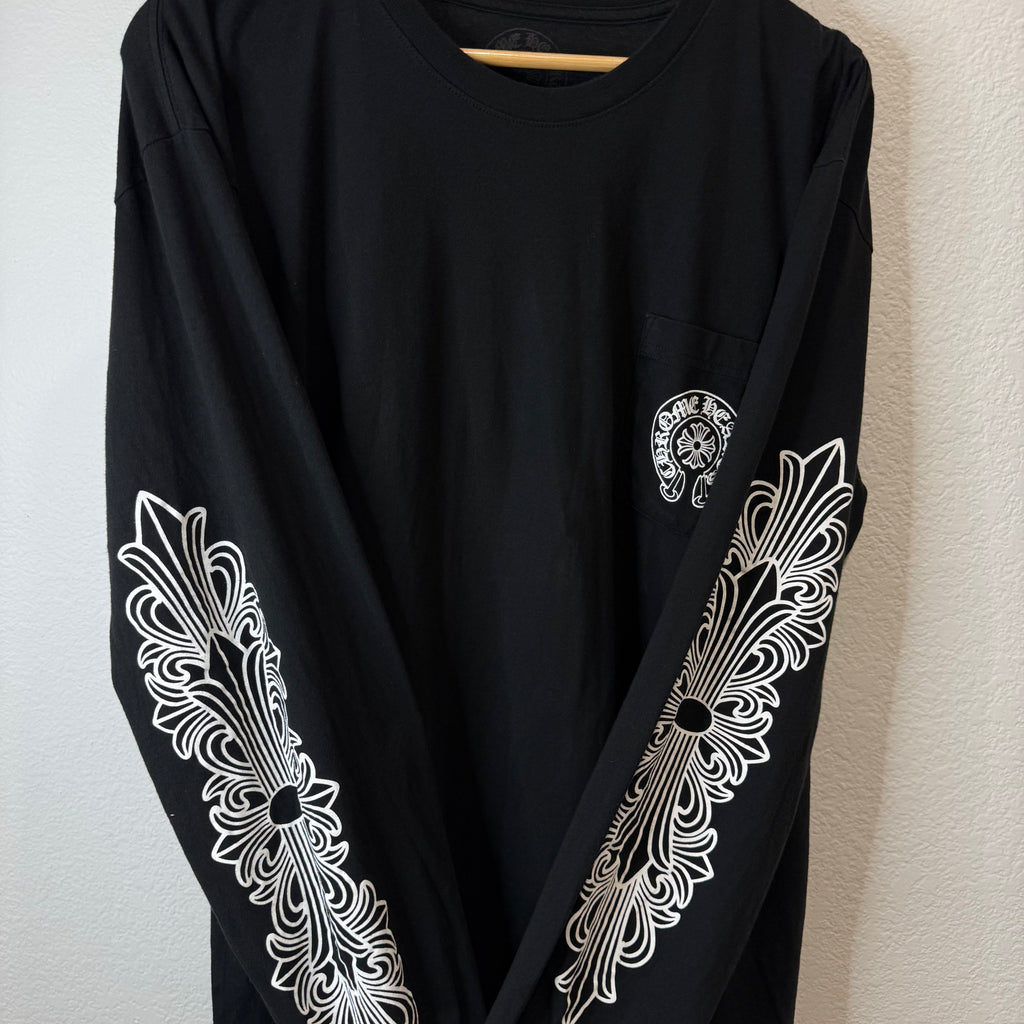 Chrome Hearts Floral Horseshoe Miami Longsleeve T-Shirt - Size XXL