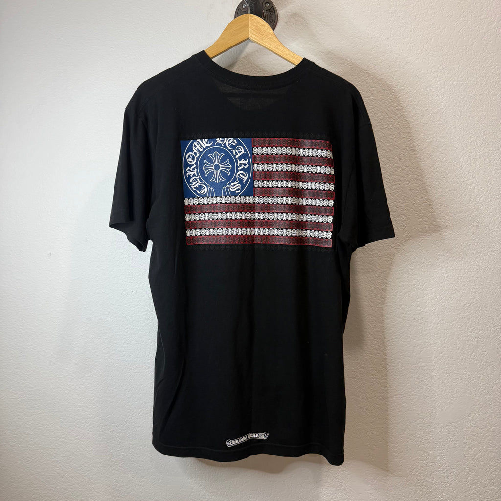 Chrome Hearts American Flag Dagger T-Shirt Black - Size XL