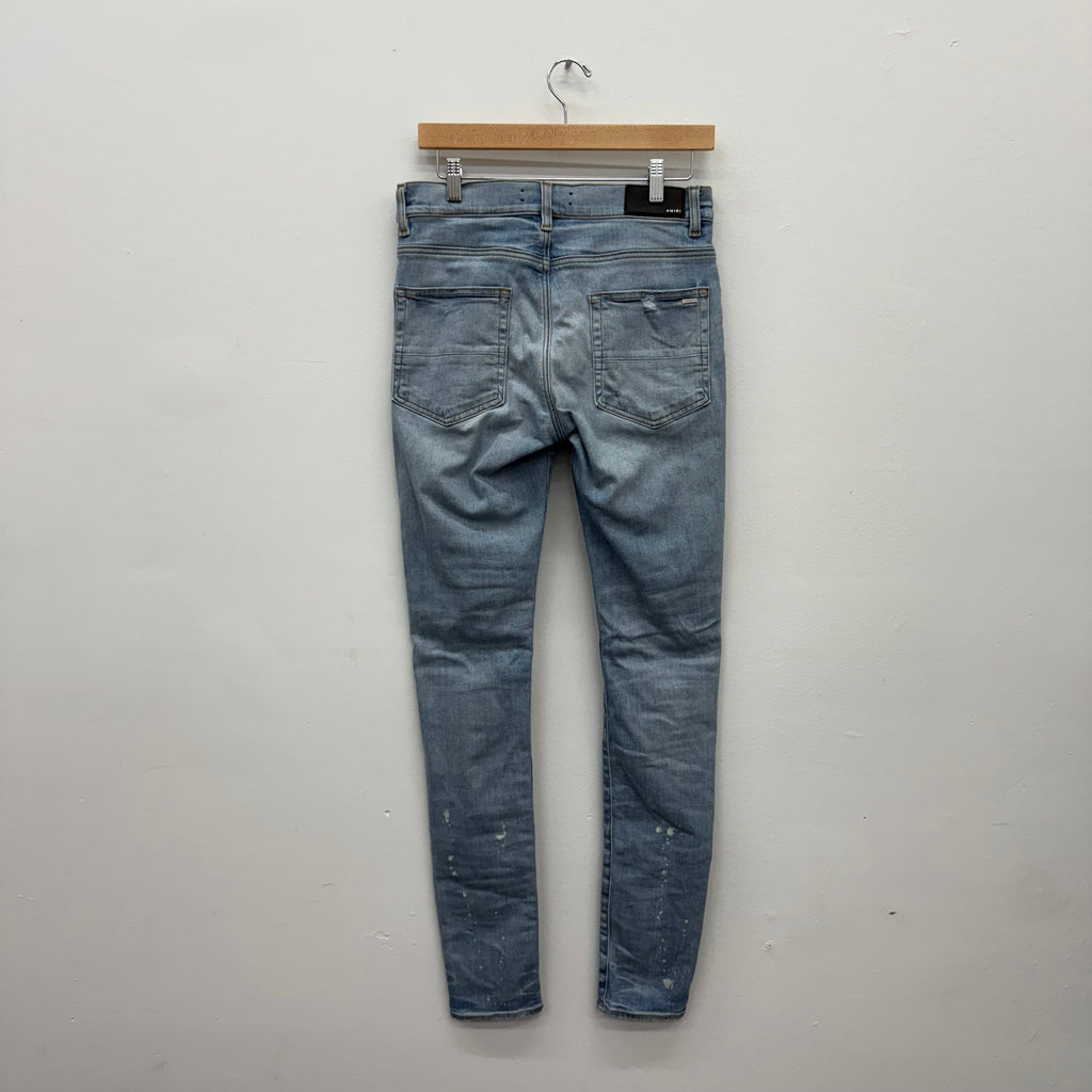 Amiri Paint Drip Logo Denim Jeans - Size 31