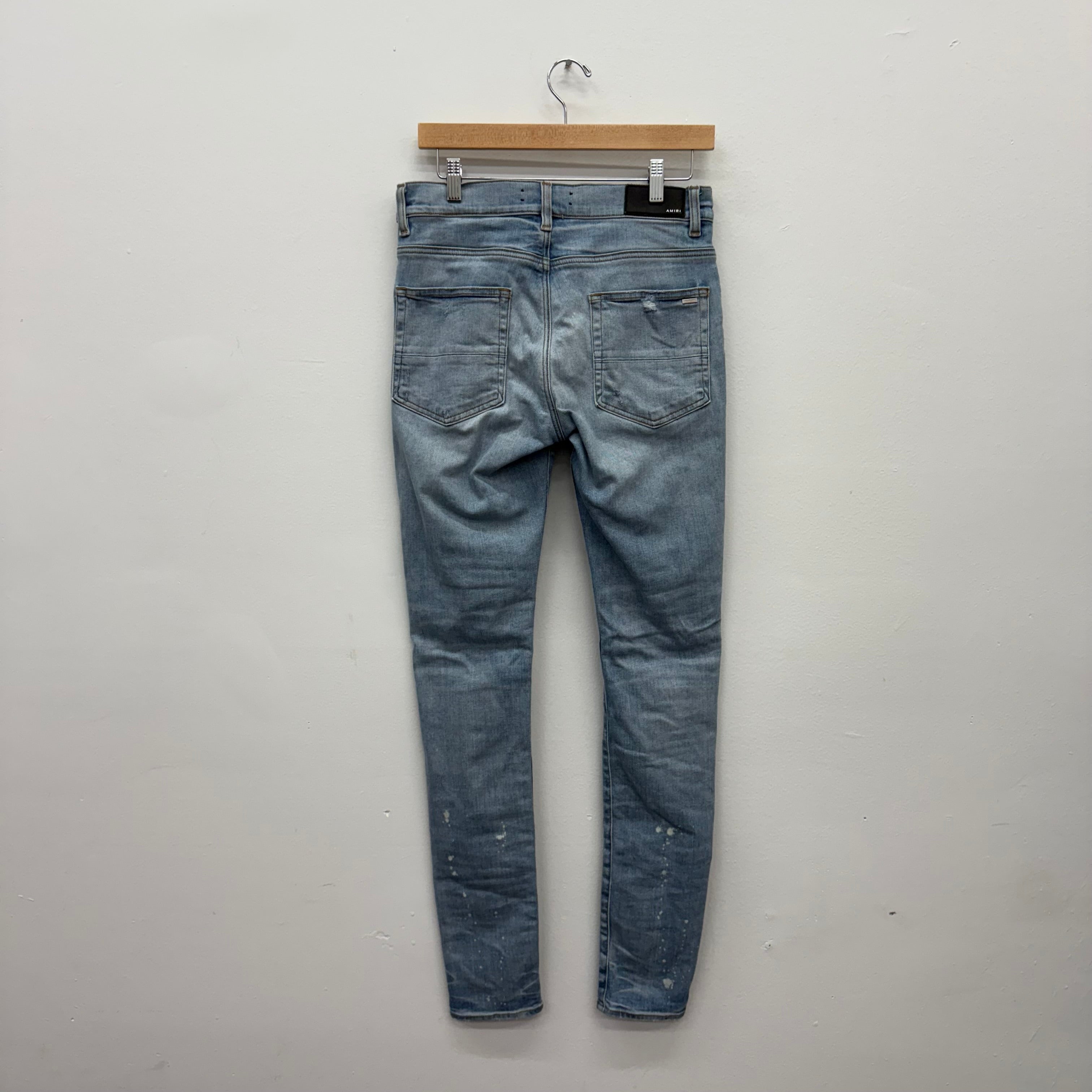 Amiri Paint Drip Logo Denim Jeans - Size 31