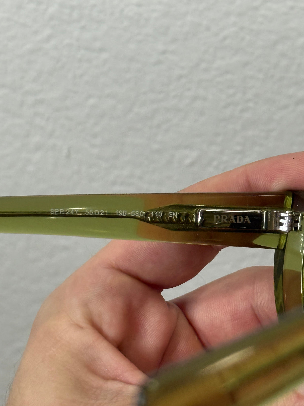 Prada Square Sunglasses Runway Crystal Fern Green