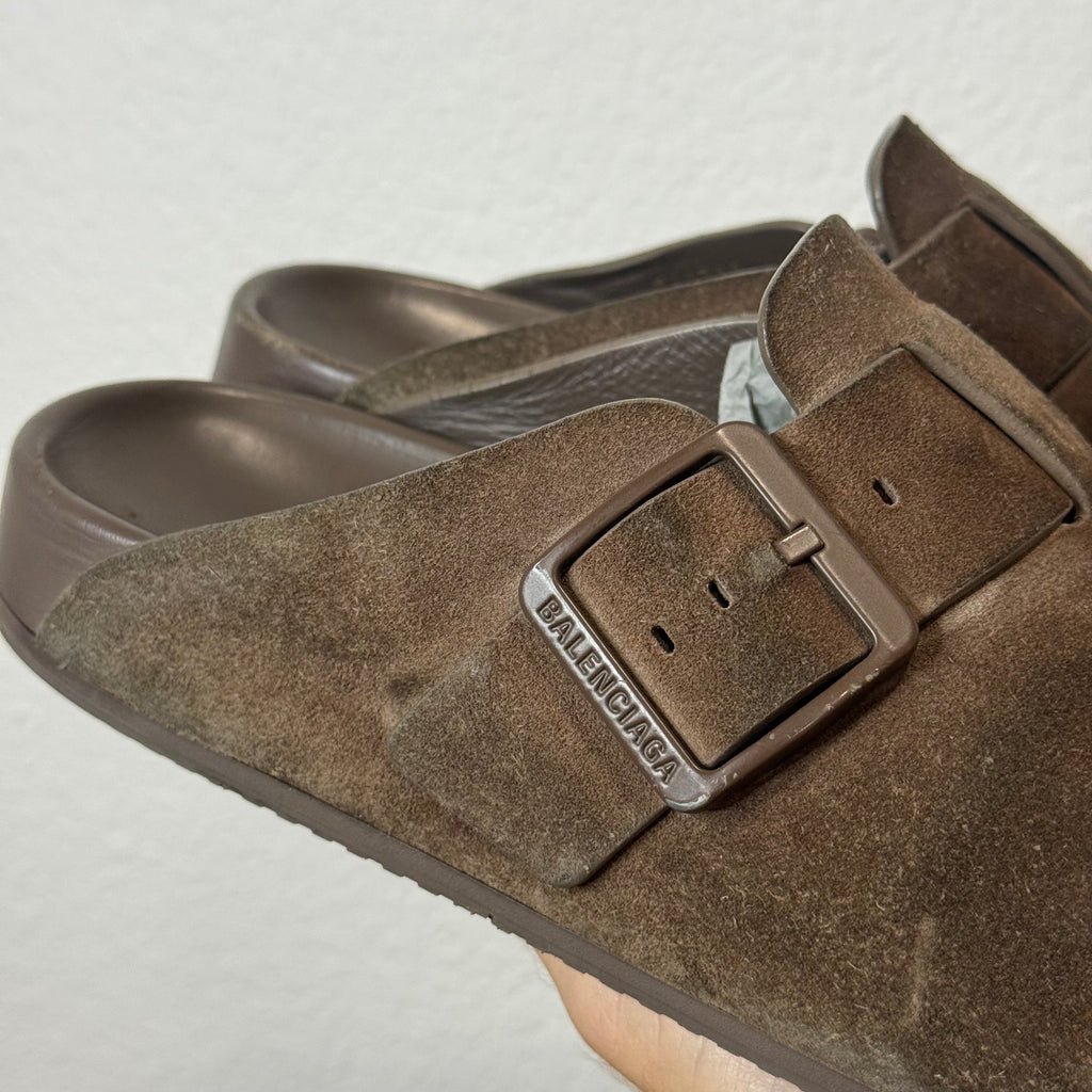 Balenciaga Sunday Suede Mule Clogs Brown - Size 41 (9)
