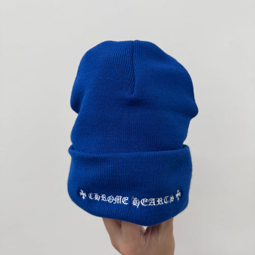 Chrome Hearts Blue CH Embroidery Beanie