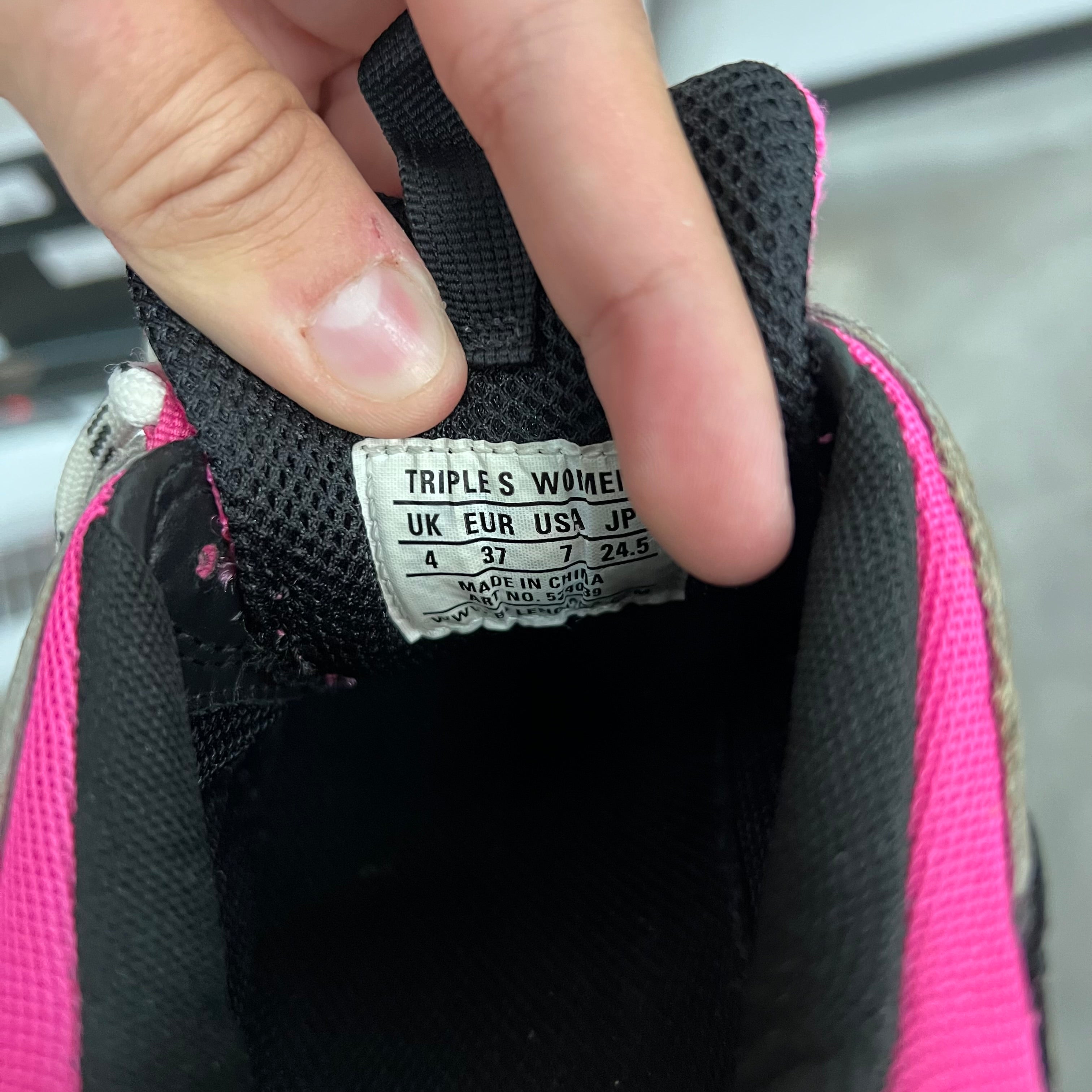 Balenciaga Triple S Pink Sneakers - Size 7