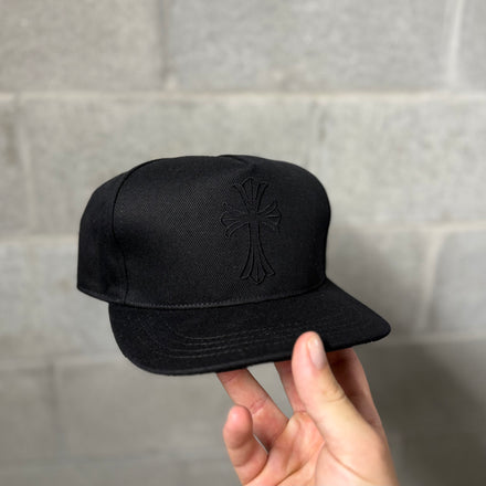 Chrome Hearts Black Denim Cross Trucker Hat