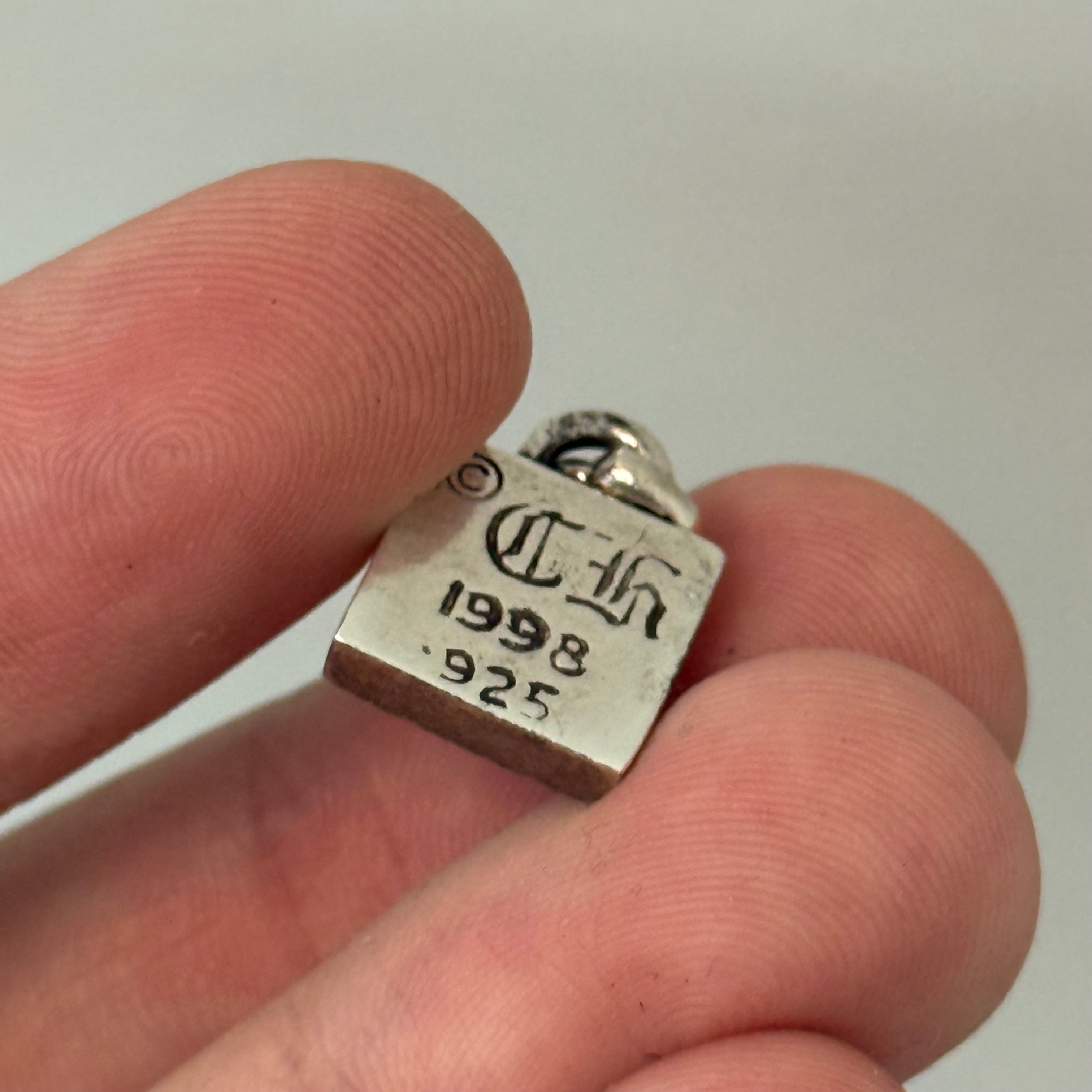 Chrome Hearts Square Plus Frame Pendant Silver