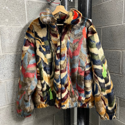 Supreme Faux Fur Bomber Jacket - Size XL