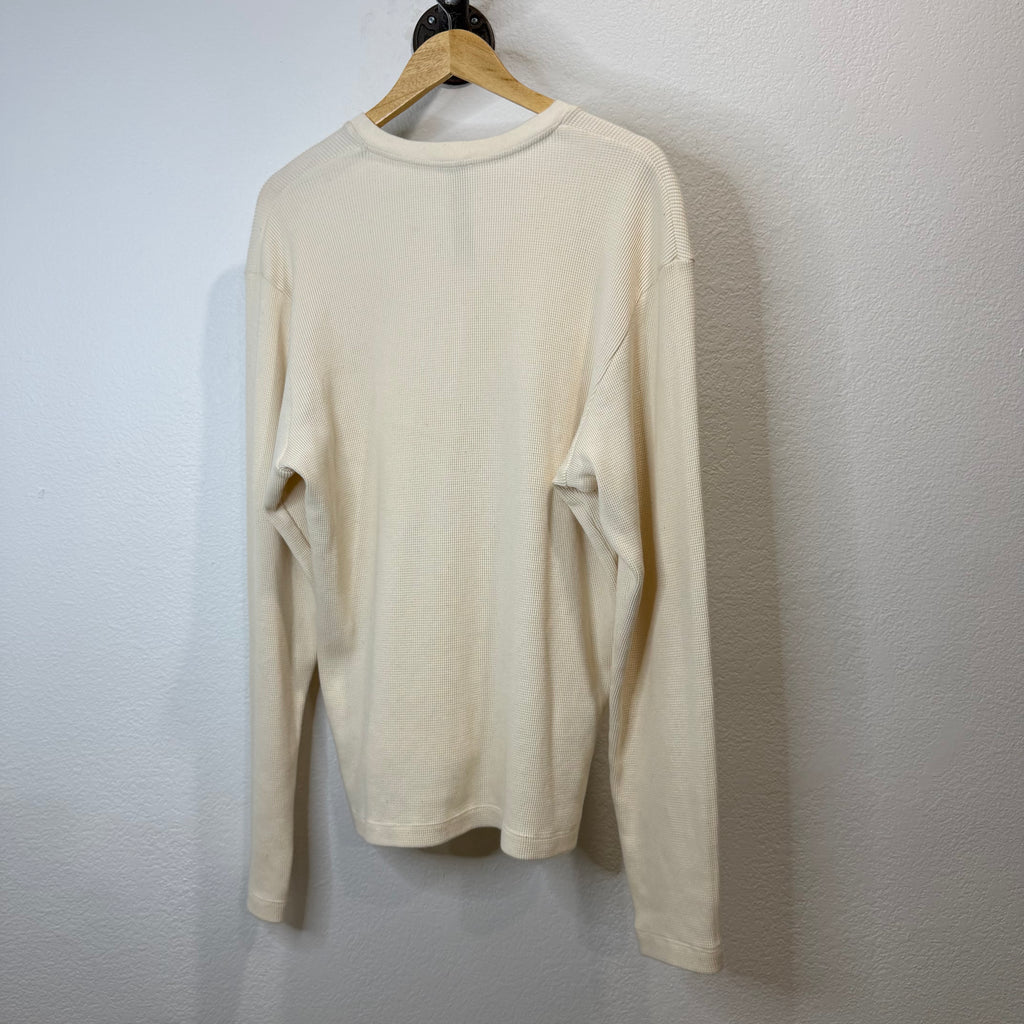 Chrome Hearts Henley Embroidered Waffle Thermal Lognsleeve - Size XL
