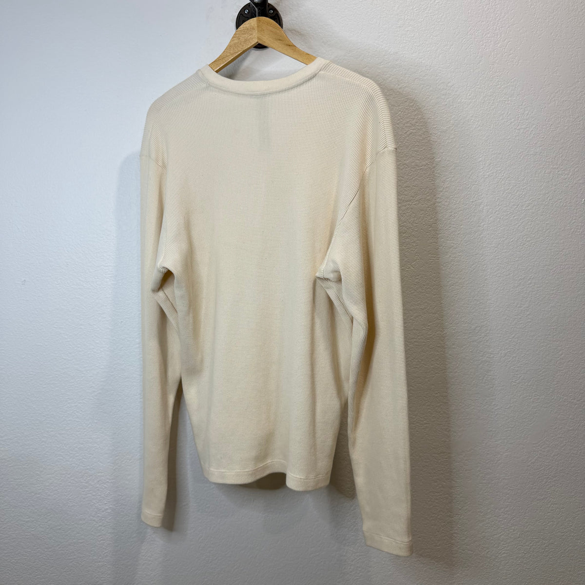 Chrome Hearts Henley Embroidered Waffle Thermal Lognsleeve - Size XL