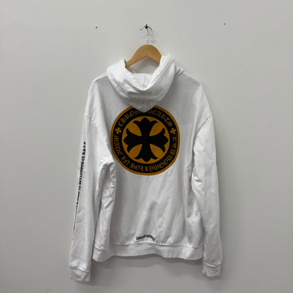 Chrome Hearts Plus Hollywood White Hoodie - Size L