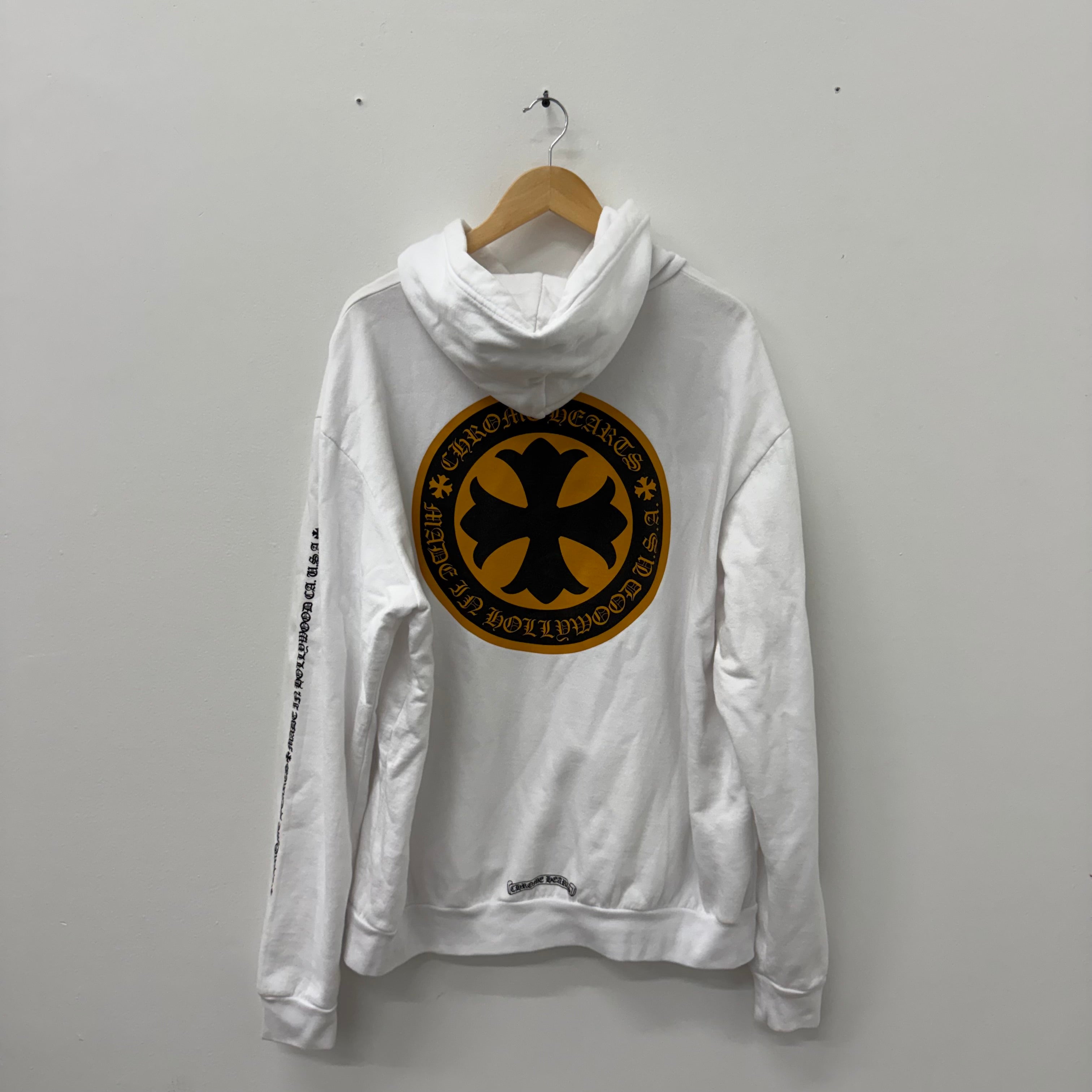 Chrome Hearts Plus Hollywood White Hoodie - Size L