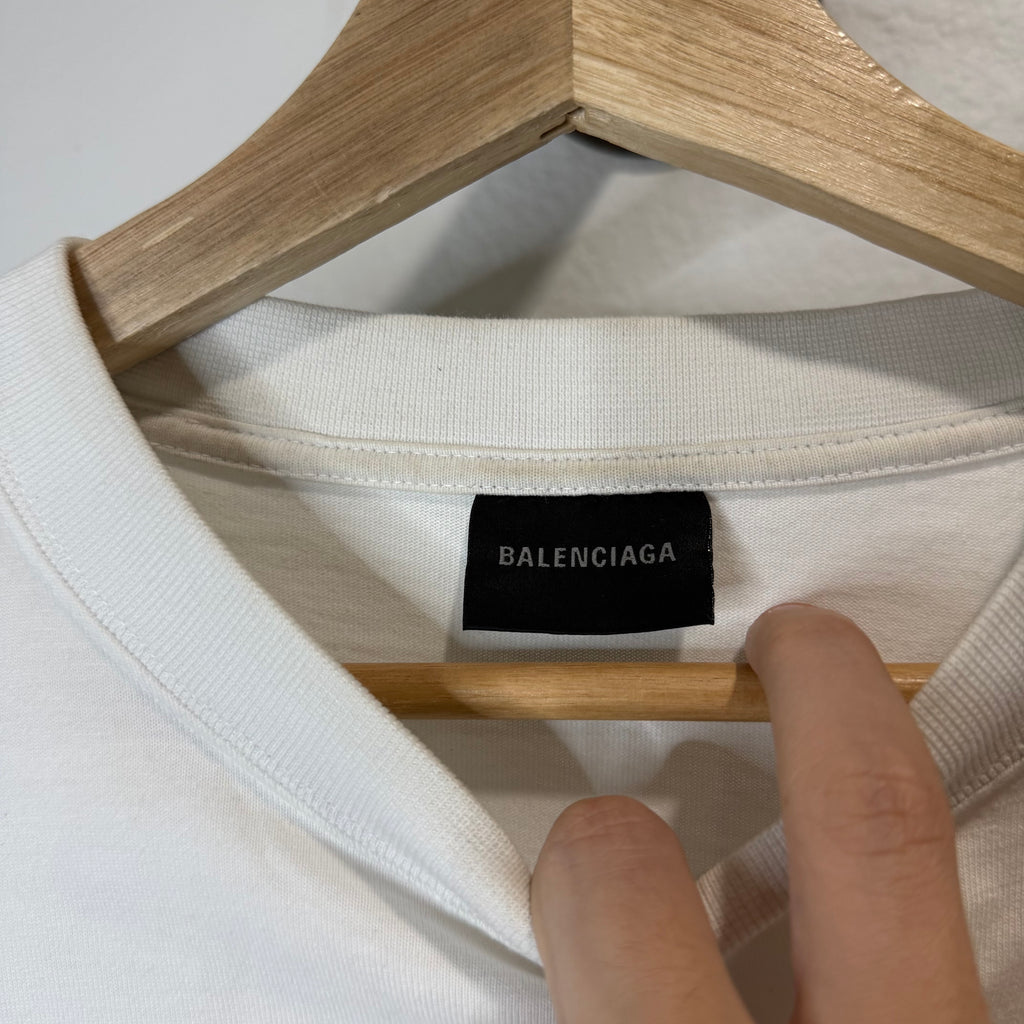 Balenciaga Rhinestone Logo T-Shirt - Size M (XL)