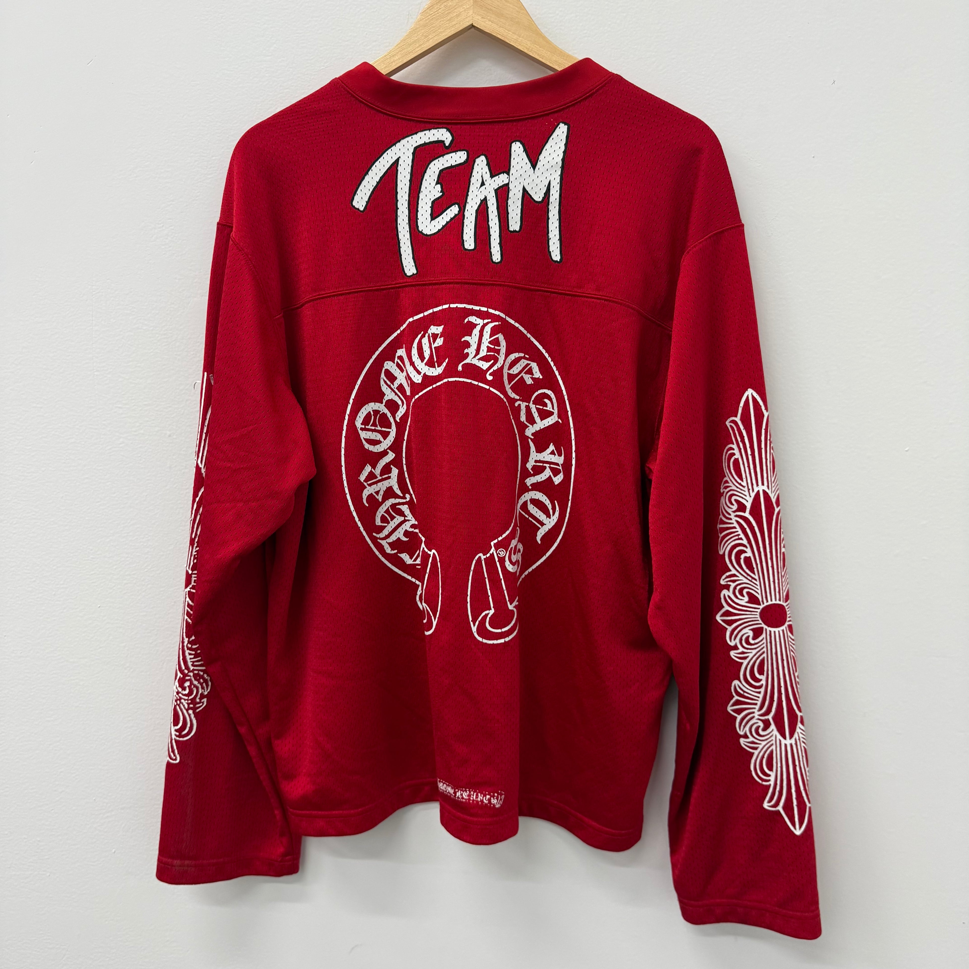 Chrome Hearts Matty Boy Form Red Longsleeve Jersey - Size L