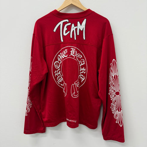 Chrome Hearts Matty Boy Form Red Longsleeve Jersey - Size L