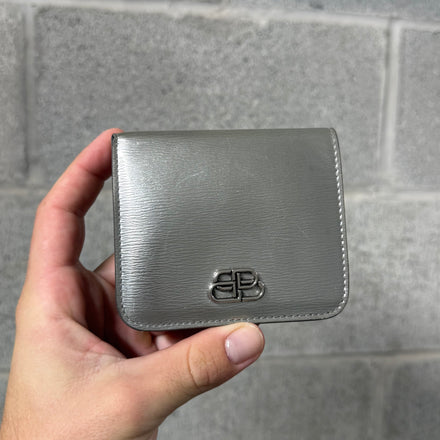 Balenciaga BB Silver Wallet