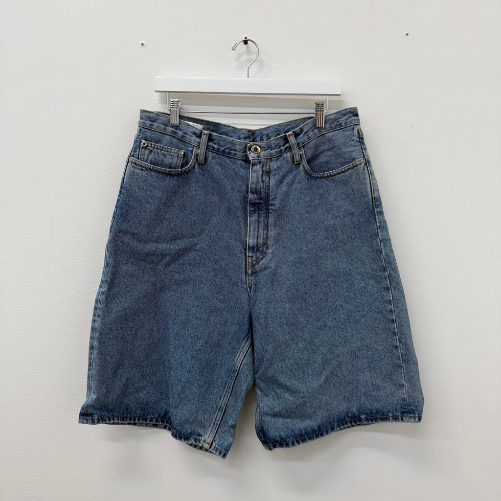 Off White Single Half Arrow Denim Shorts - Size 32