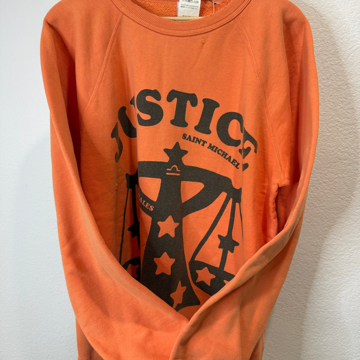 Saint Michael Justice Raglan Crewneck Sweatshirt - Size L
