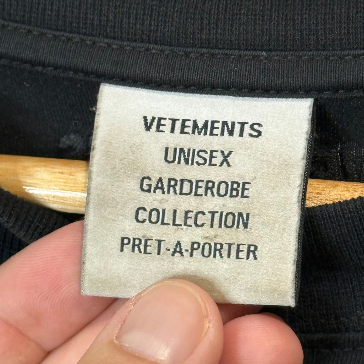 Vetements Gvasalia Denma Black T-Shirt - Size XL