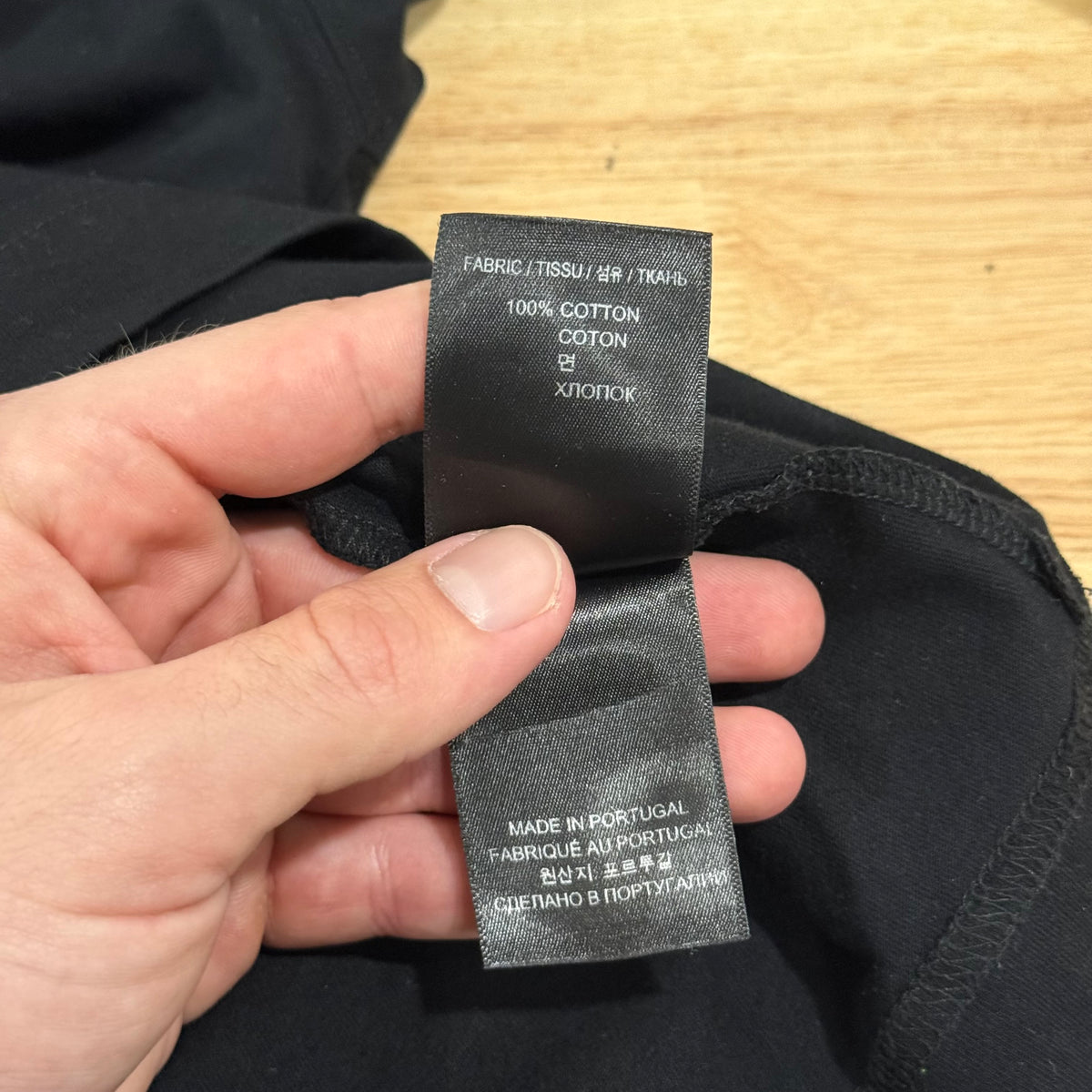 Vetements Gvasalia Denma Black T-Shirt - Size XL